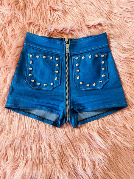 Blue Denim Hot Pants (Sample size 26-27)