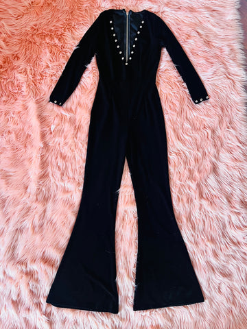 Black Velvet Jumpsuit (Sample size 27)